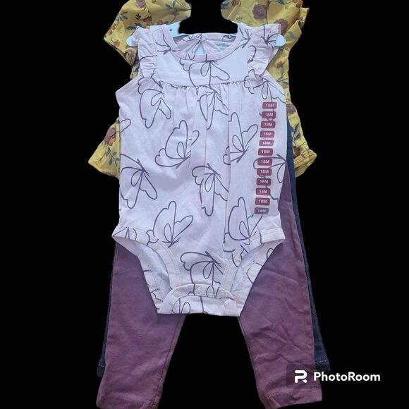 NWT 4 Outfits Carter's Girls 18 months Spring Summer - Picture 4 of 9